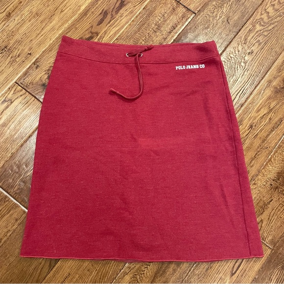 Polo Ralph Lauren Dresses & Skirts - Vintage Polo Jeans Company Ralph Lauren pink sweat skirt MEDIUM